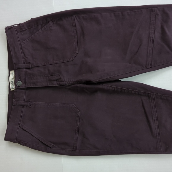 Mudd FLX Stretch Utility Skinny Zip Ankle Pants Junior 5 Magenta - Picture 7 of 15